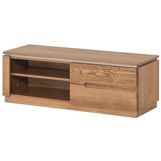 Stylefy Lowboard »Marengo I Massivholz Eiche Rustikal« (TV-Kommode, TV-Schrank), viel Stauraum, aus Massivholz, Skandinavisch Design