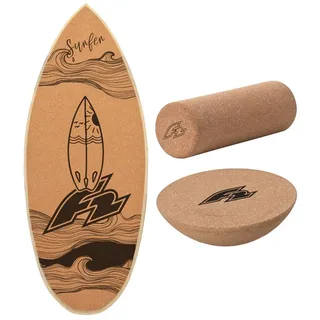 F2 Balance Board Surf 74x30cm Beige