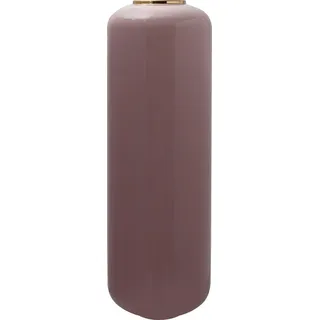 Padiro Bodenvase 30 x 30 x 91 cm - altrosafarben und goldfarben - Eisen - abgerundete Form und Kontrastrand - Rosa/Gold