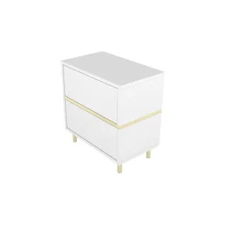 Möbel Kraft Nachtschrank Marika 49 x 50,5 x 29,5 cm Weiß