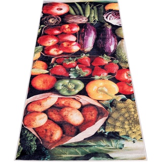 Teppich »Kitchen 3080«, rechteckig, Küchenläufer, Küchenteppich, Motiv Gemüse, waschbar, 55051945-0 bunt 6 mm