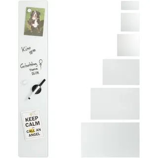 Relaxdays Magnettafel 15 x 80 cm Weiß