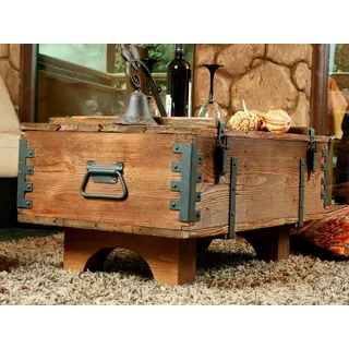 Couchtisch im Antik-Stil Beistelltisch Massivholzmöbel für Wohnzimmer Garten