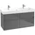 Waschbeckenunterschrank 116 x 55 cm Glossy Grey