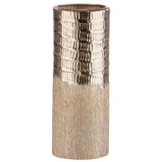 Gilde Vase Trento Aluminium goldfarben 67860
