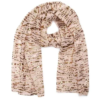 Goodman Design Modeschal Schal Tiger mit Metallic Animalprint für Frühjahr Sommer Herbst, angenehm weich auf der Haut rosa