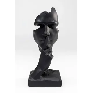Kare DESIGN Deko-Objekt Quiet Face Polyresin Schwarz