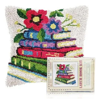 Knotenkissen Set mit Blumenmuster für Anfänger und Erwachsene - Handgemachte Kissen Dekorationen