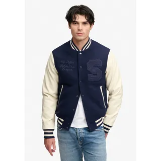 Superdry Vintage Patched Varsity Jacke Marineblau/Ecru M