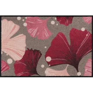 Salonloewe Fussmatte Ginkgo Dance Rose I Schmutzfangmatte & Fußabtreter für Innen 50 x 75 cm