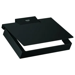 GROHE WC-Papierhalter Selection Cube, 40781 Metall mit Deckel matt black, 407812430 407812430
