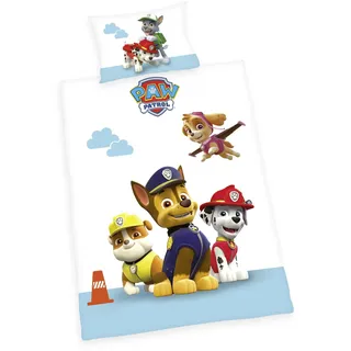 Herding Paw Patrol 2432205063 - Bettwäsche, 40x60 cm + 100x135 cm, 100% Baumwolle