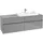 Waschbeckenunterschrank 160 x 55 cm Glossy Grey