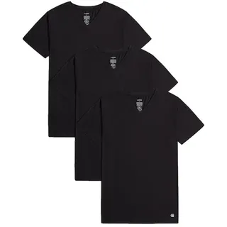 G-STAR Herren T-Shirts/Schlafshirts Spruce, V-Ausschnitt, 3er Pack - L