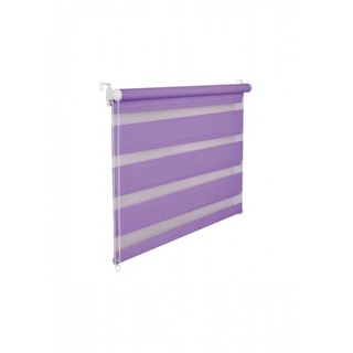 Doppelrollo Duorollo 100 cm breit 150 cm lang lila violett inkl. Seilzug Fensterrollo Klemmrollo Jal