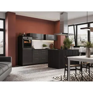 Respekta Küchenblock Inselküche, Grau, Holzwerkstoff, 8 Schublade(n),1 Schublade(n) Schubladen, nur wie online abgebildet bestellbar, 280x200x270 cm, links aufbaubar, rechts aufbaubar, Küchen, Küchenzeilen & Küchenblöcke, Küchenzeilen mit Geräten