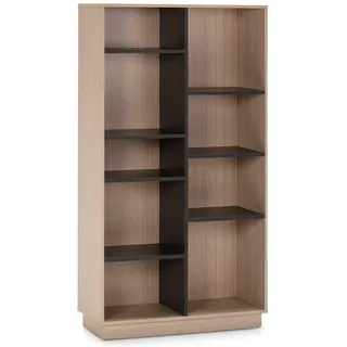 VS Venta-stock Bücherregal 150 x 80 x 33 cm Eiche/Grau