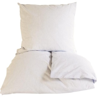 Omhu, Bettwäsche, Mini Striped Bed Linen 140x220 - Sand/White (220202120) (Bettwäsche Set, 140 x 220 cm)