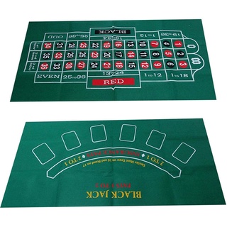 Yajexun Casino-Tischmatte aus Filz – wasserdichte Tischdecke für Blackjack, riesiges Rad, Luxus-Rollen, Tischspiele für Erwachsene – 60 x 90 cm