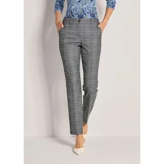 MADELEINE Glencheck-Hose mit Stretch in steingrau / melange / royalblau | Gr.: 42