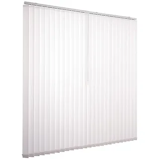 ventanara Lamellenvorhang Lamellenvorhang Komplettset verdunkelnd 89mm Vertikaljalousie weiß 150 cm x 250 cm