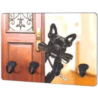 Haku-Möbel HAKU Schlüsselbrett Schlüsselboard keyorganizer key holder Motiv schwarz MDF - Maße: B 30 x H 21 x T 5 cm Style: Modern