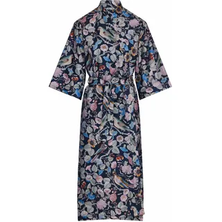 ESSENZA Kimono Ilona Aleste Slate grey, S - 100% Bio-Baumwollsatin - Blumen - S