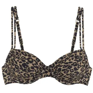 VIVANCE Bügel-Bikini-Top Damen schwarz nougat bedruckt Gr.38 Cup F