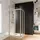 80-90 x 70-80 x 185 cm Alu silber matt/Klarglas hell