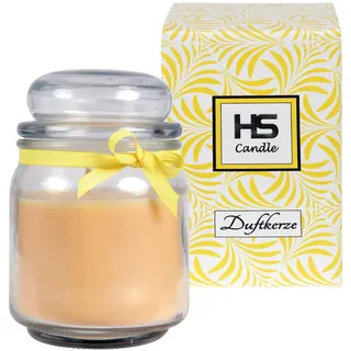HS Candle Duftkerze Vanille 300 g gelb