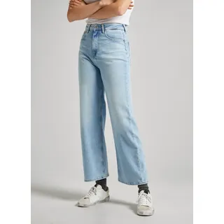 Weite Jeans PEPE JEANS "Jeans WIDE LEG UHW" Gr. 27, Länge 30, blau (light used) Damen Jeans Weite