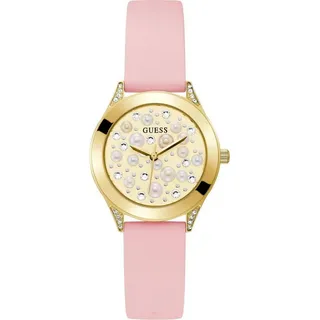 GUESS Pearl Uhr Pink One Size