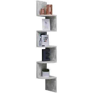 VCM Eckregal 19,6 x 19,6 x 123,6 cm Grau
