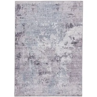 benuta pop Waschbarer Kurzflor Teppich Grau, Textil, Abstrakt, Rechteckig, 80x1 cm Gots, waschbar, Teppiche - Moderner Kurzflor-Teppich für Wohnzimmer