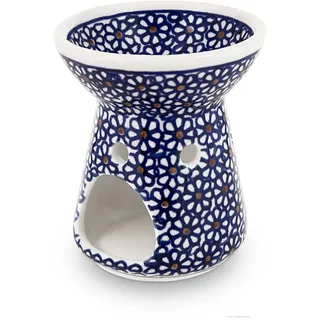Bunzlauer keramik Aromalampe Duftlampe Duft-Windlicht Aromabrenner Ø8,9 cm für Teelicht Ø3,5 cm (Dekor 120)
