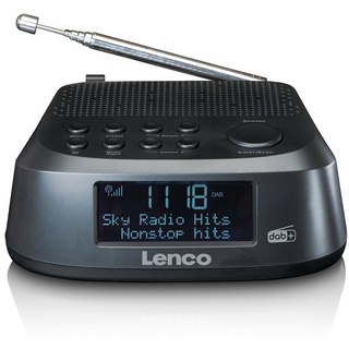 Lenco CR-605BK Digitalradio (DAB) (Digitalradio (DAB), DAB+ Radiowecker, FM-Empfang, Doppelalarm und Kopfhöreranschluss) schwarz