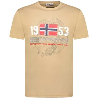 Geographical Norway Shirt in Beige - XXL