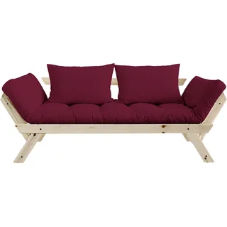 Karup Design "Bebop", bunt (bordeauxrot), natur, Sofas, Schlafsofa, inkl. Futonmatratze