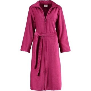 Cawö Damenbademantel 4311, Langform, Baumwolle, Mit einem Reißverschluss, Reißverschluss, Mit Reißverschluss rosa