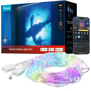 Govee Smart LED Vorhang Pro 1,65x1,76m, Curtain Lights, 960 LEDs, IP67 | Govee Smart LED Vorhang Pro 1,65x1,76m, Curtain Lights, 960 LEDs, IP67
