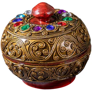 Milisten Kasten Handgefertigte Schmuckschatulle Aus Glas Schatzkiste Antikes Schmuckkästchen Vintage-schmuckkästchen Antike Schmuckschatulle Schreibtisch Thailand Hölzern