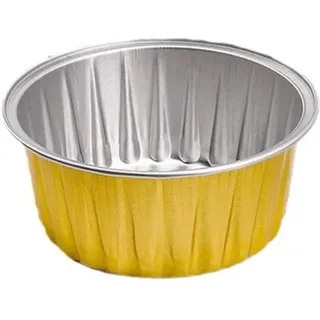 50 Wiederverwendbare Aluminium-förmchen (130 Ml) Für Cupcakes, Mini-puddings Und Partys, Ideal Für Weihnachten Und Andere Festliche Anlässe. Farbe: Gold