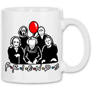 wowshirt Tasse Serienmörder Clown Halloween Horror Film Jason Freitag der 13 Gruselig, Farbe:White - White