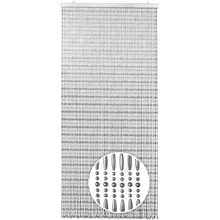 Kobolo DROPS Türvorhang Ösen 90 x 200 cm Grau 1 St.