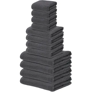 LIVARNO® Frottier-Set, 12-teilig  (Grau)