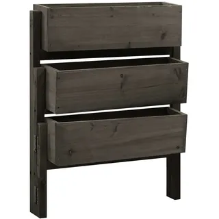 vidaXL Pflanzkübel Klappbar 60 x 14 x 75 cm Grau