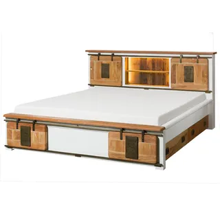MASSIVMOEBEL24.DE Bett 180 x 200 cm Weiß