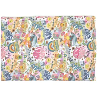 GIRAFFENLAND Traubenkernkissen 30 x 20 cm, Bio Stoff "Flower-Power" - Als Wärmekissen & Kältekissen - Körnerkissen für Mikrowelle und Backofen - 30x20cm, 700g