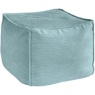 Hom`in Pouf, Hellblau, Textil, Füllung: Styroporkugeln, 66x40x66 cm, Blauer Engel, Goldenes M, Oeko-Tex® Standard 100, DGM-Klimapakt, Indoor, Wohnzimmer, Hocker, Poufs