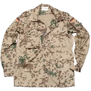 BW Feldbluse 3-Farben Camouflage Tropentarn Neu, 10/54, Unisex-Erwachsene, Langarm, EU Large, Mit Kragen, Regulär, Hemd, 1 Count, Tropentarn-Muster (Camouflage Pattern), Plain hem, Unisex, Erwachsene